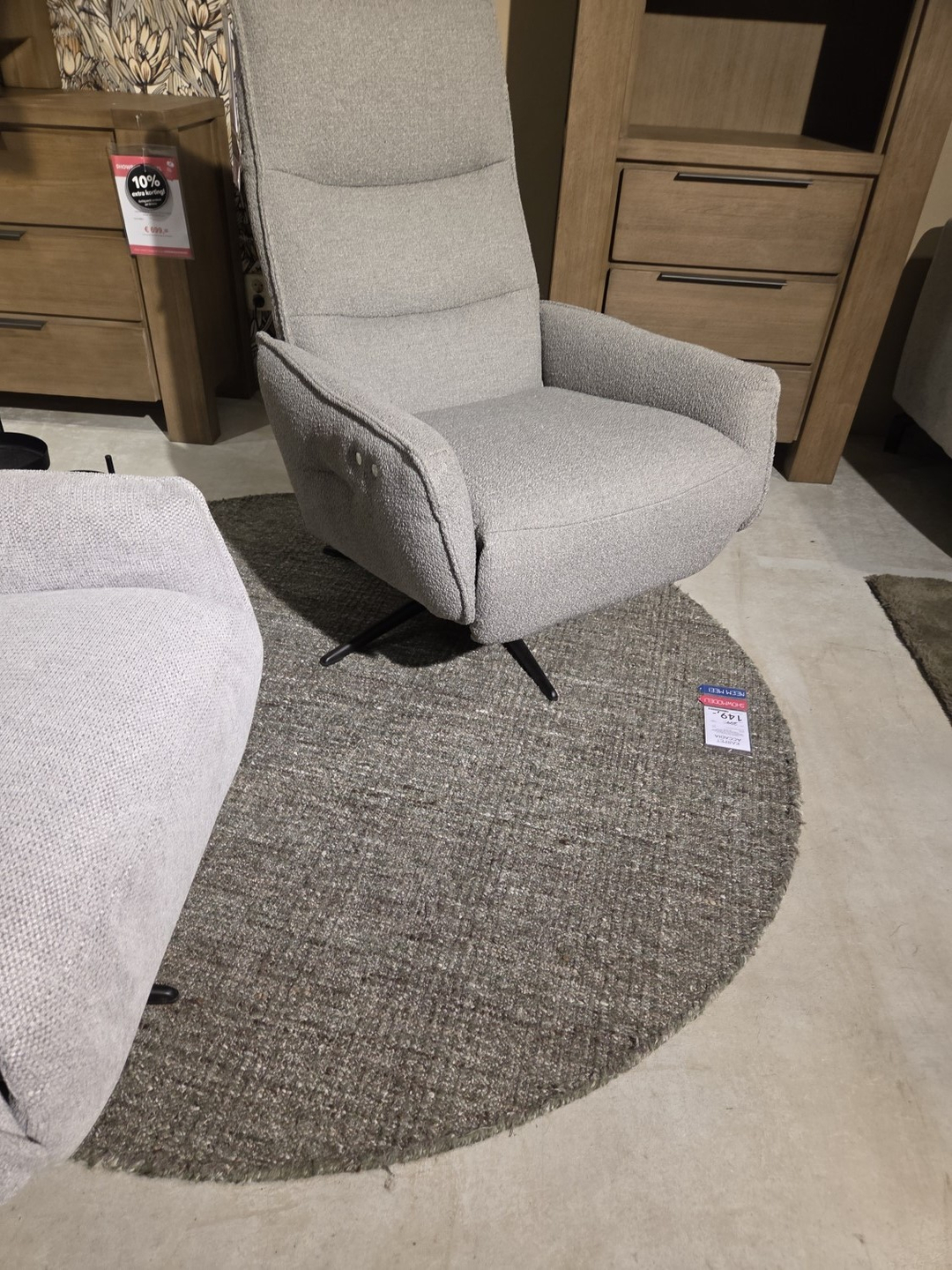 ACCADIA vloerkleed Ø 160cm Olive
